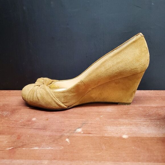 Jessica Simpson Siennah Microsuede Wedge Heel Knotted Toe Size 7 - Picture 12 of 13